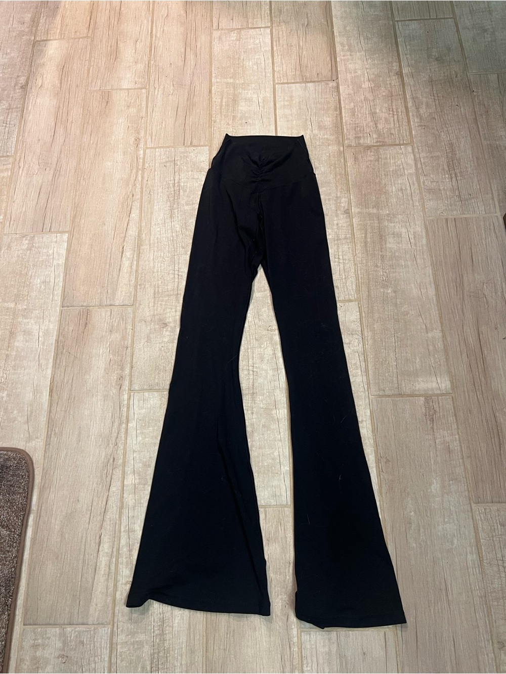 aerie Black High-Waist Flared Pants